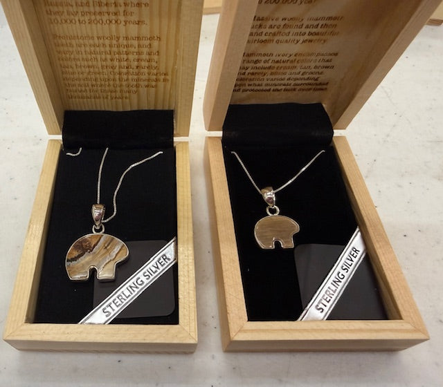 Mammoth Tooth Ivory Nanook (Bear) Pendant & Chain