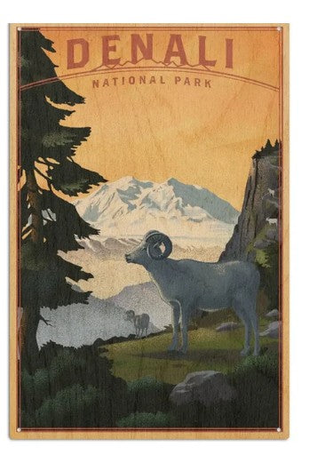 Fairbanks Alaska Wooden Postcard