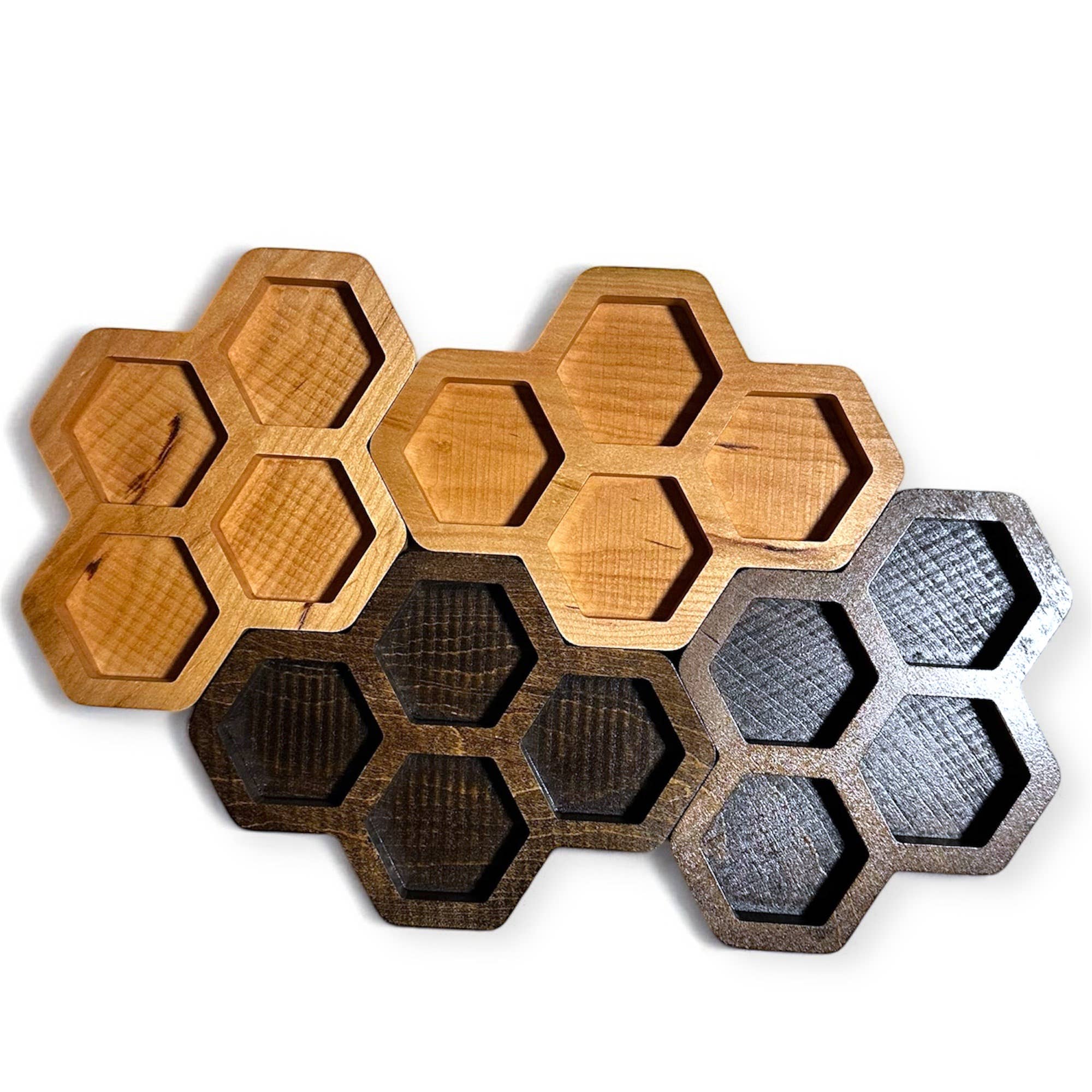 Honeycomb Jewelry Display Organizer, Whimsical Wood Tray