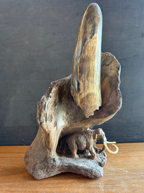 Mammoth Tooth Carving by Chuck Leake
