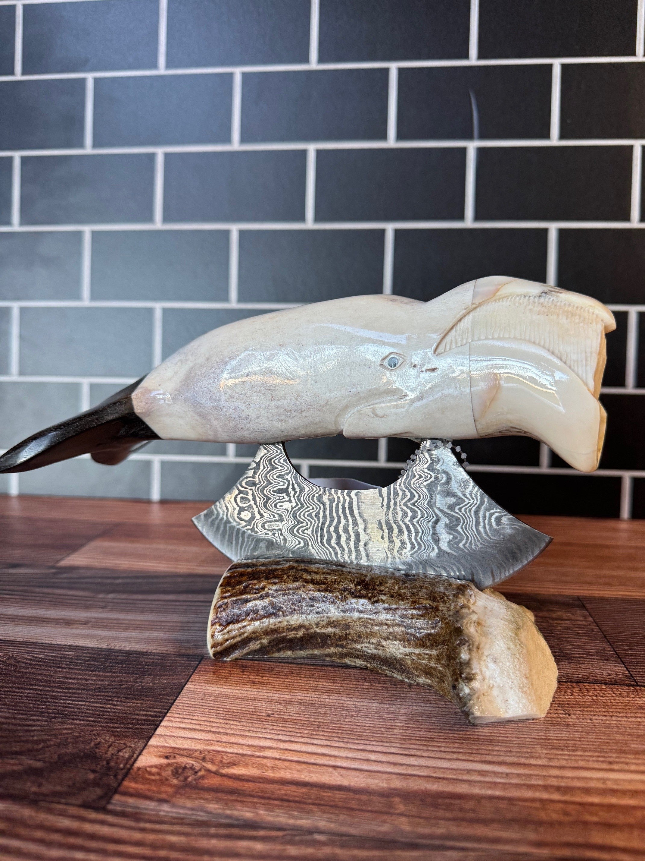 Carved Antler Ulu