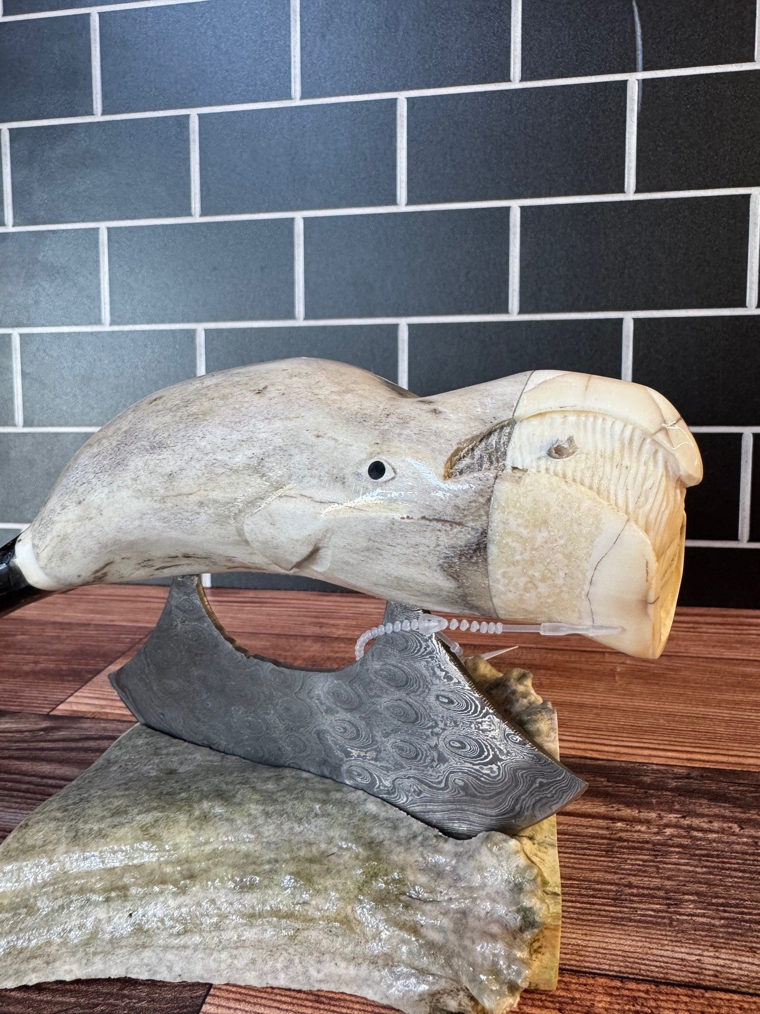 Carved Antler Ulu