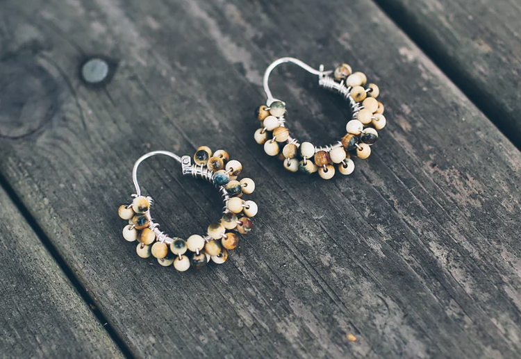 Cluster Hoop Earrings