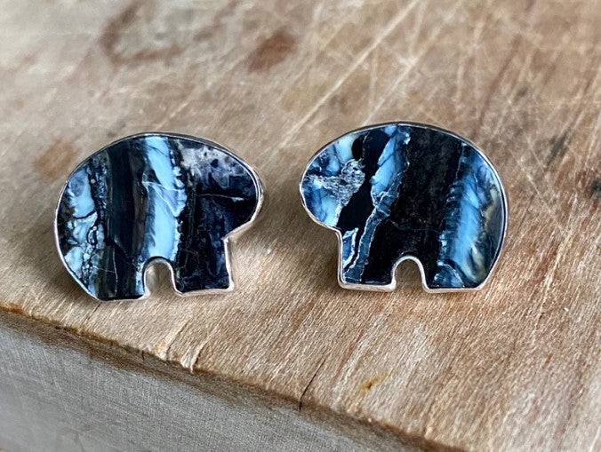 Mammoth Tooth Bear Post Earrings
