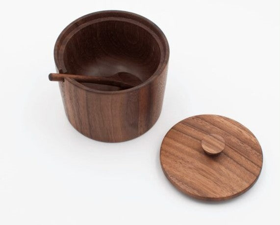 Walnut Salt Cellar with Spoon