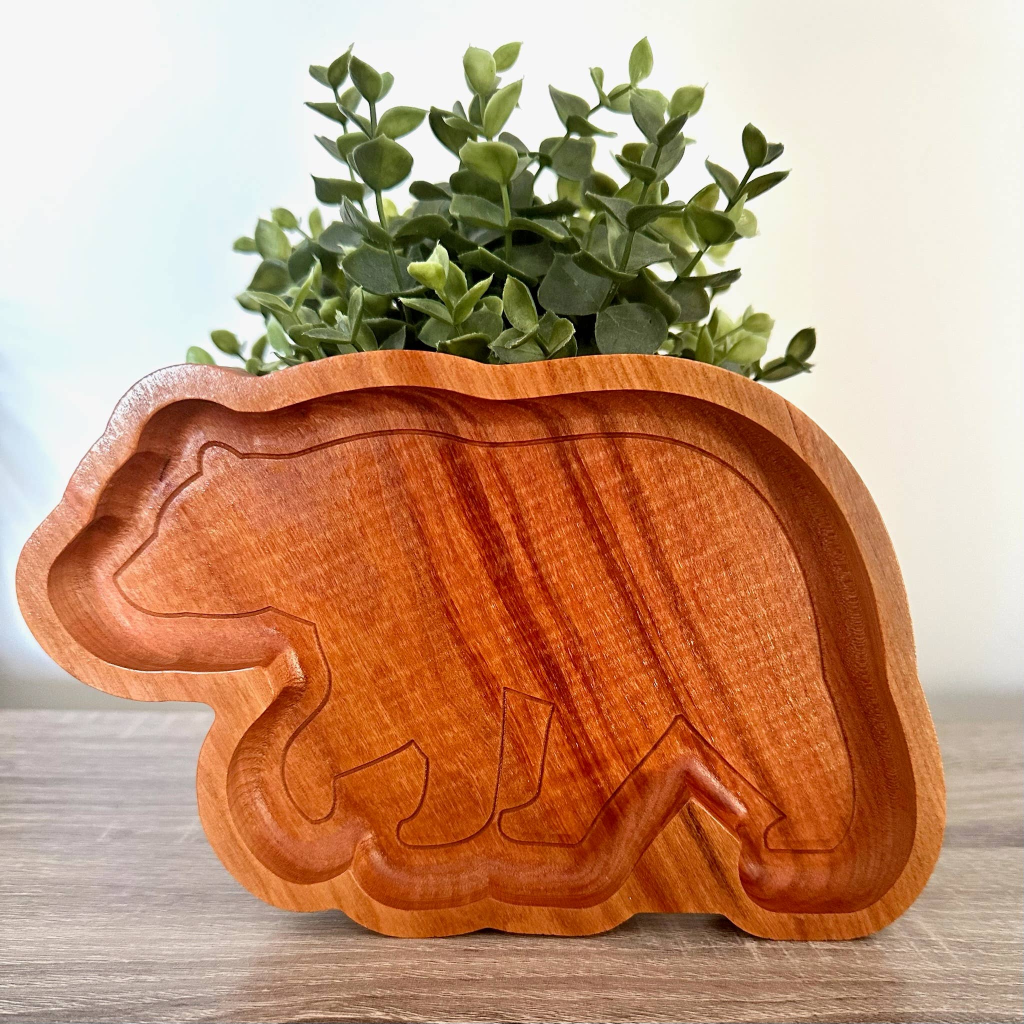 Bear Catchall Tray, Wooden Jewelry Dish, Rustic Decor
