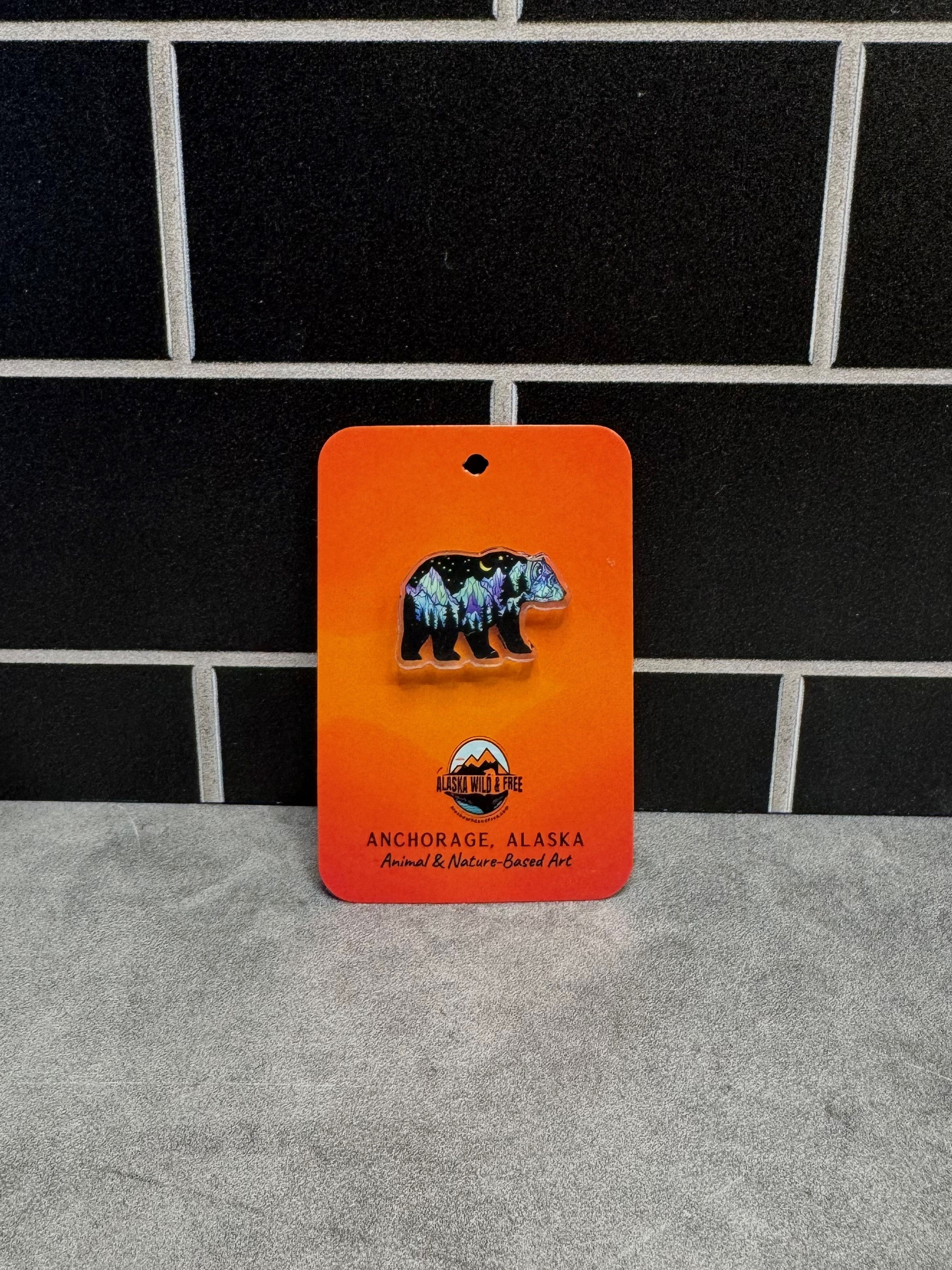 Alaska Wild & Free Pins