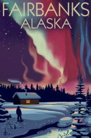 Fairbanks Northern Lights Notecard