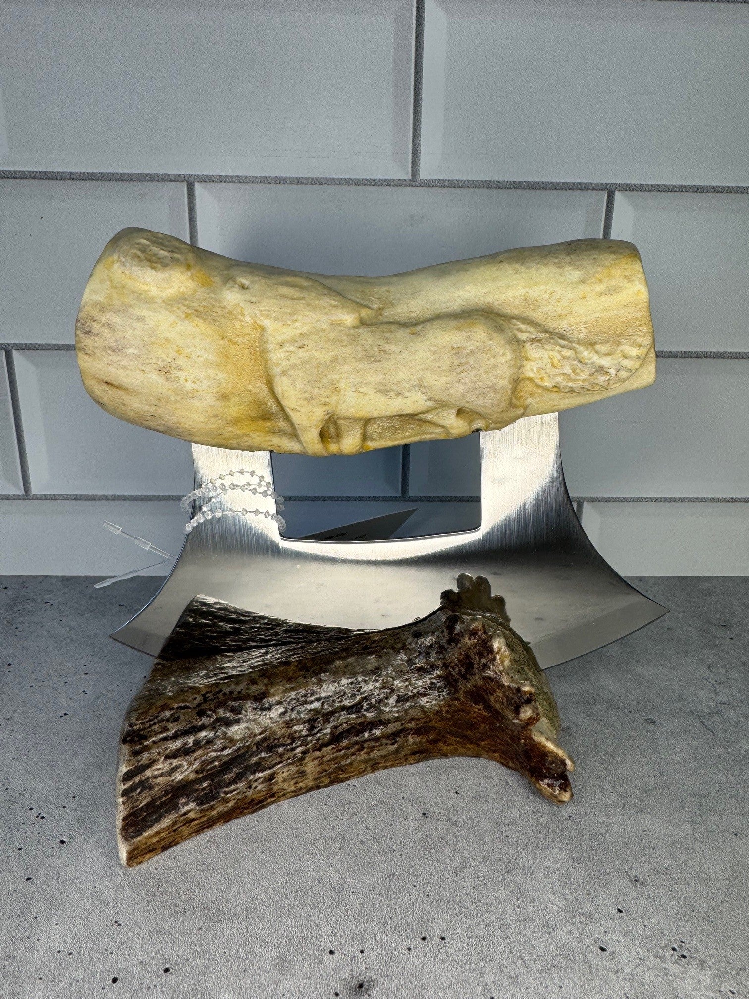 Carved Antler Ulu