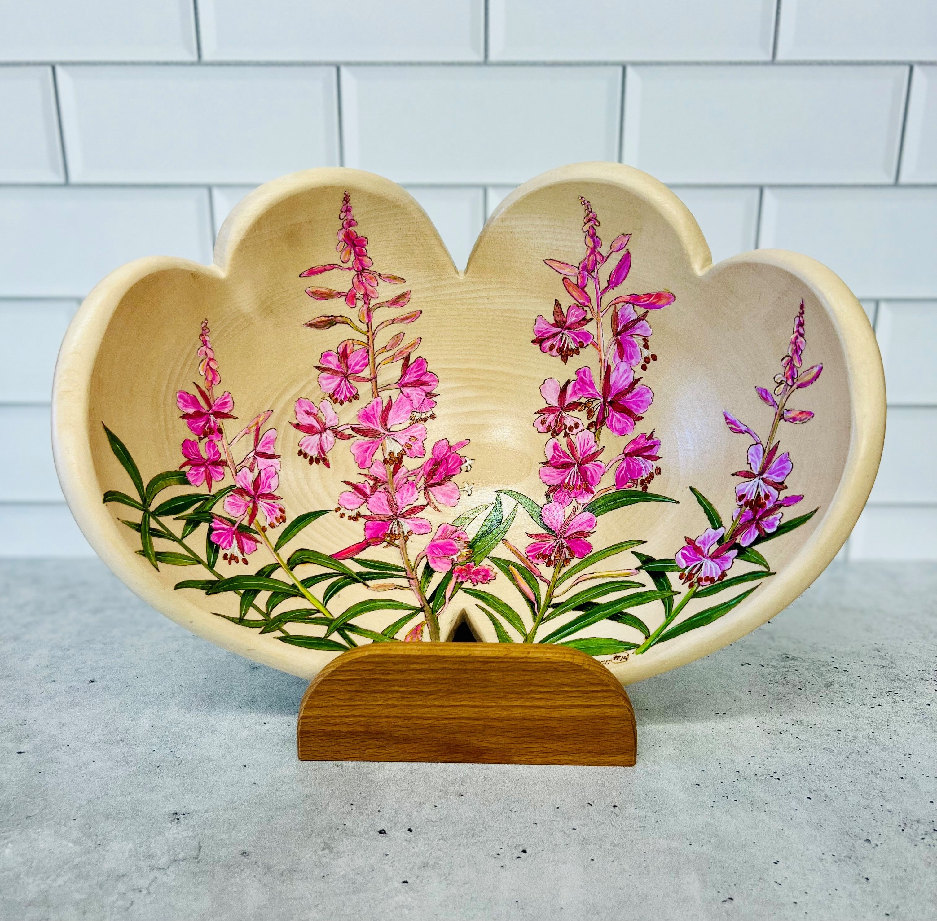 Fireweed Double Heart Bowl