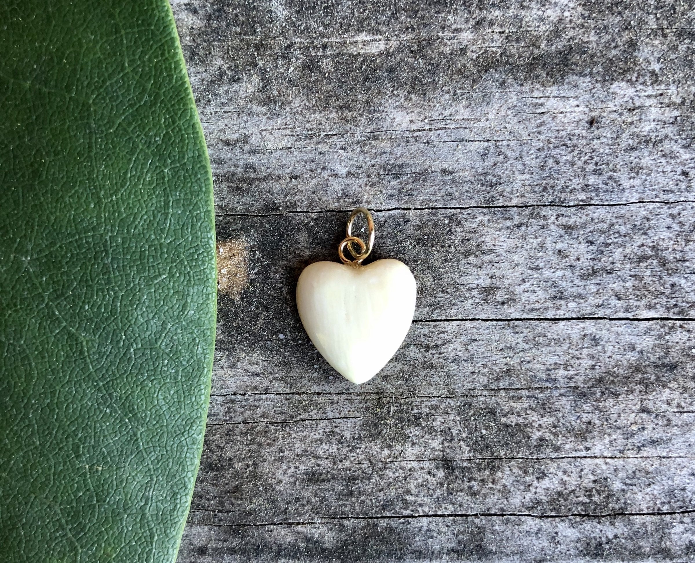 Small Puffed Heart Pendant With Chain