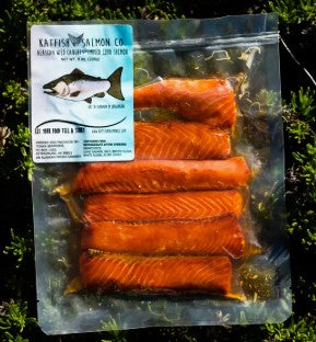 Wild Caught Alaska Smoked Coho Salmon Strips 8oz