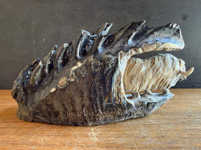 Mammoth Tooth Carving by Chuck Leake
