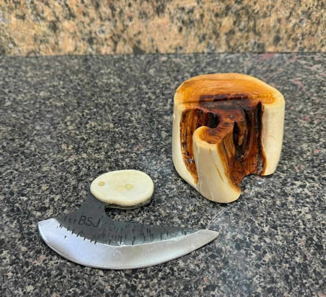 Ancient Ivory Handled Ulu