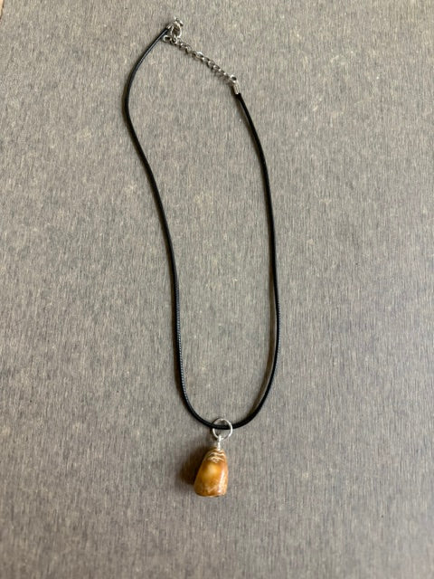 Fossilized Walrus Tooth Pendant