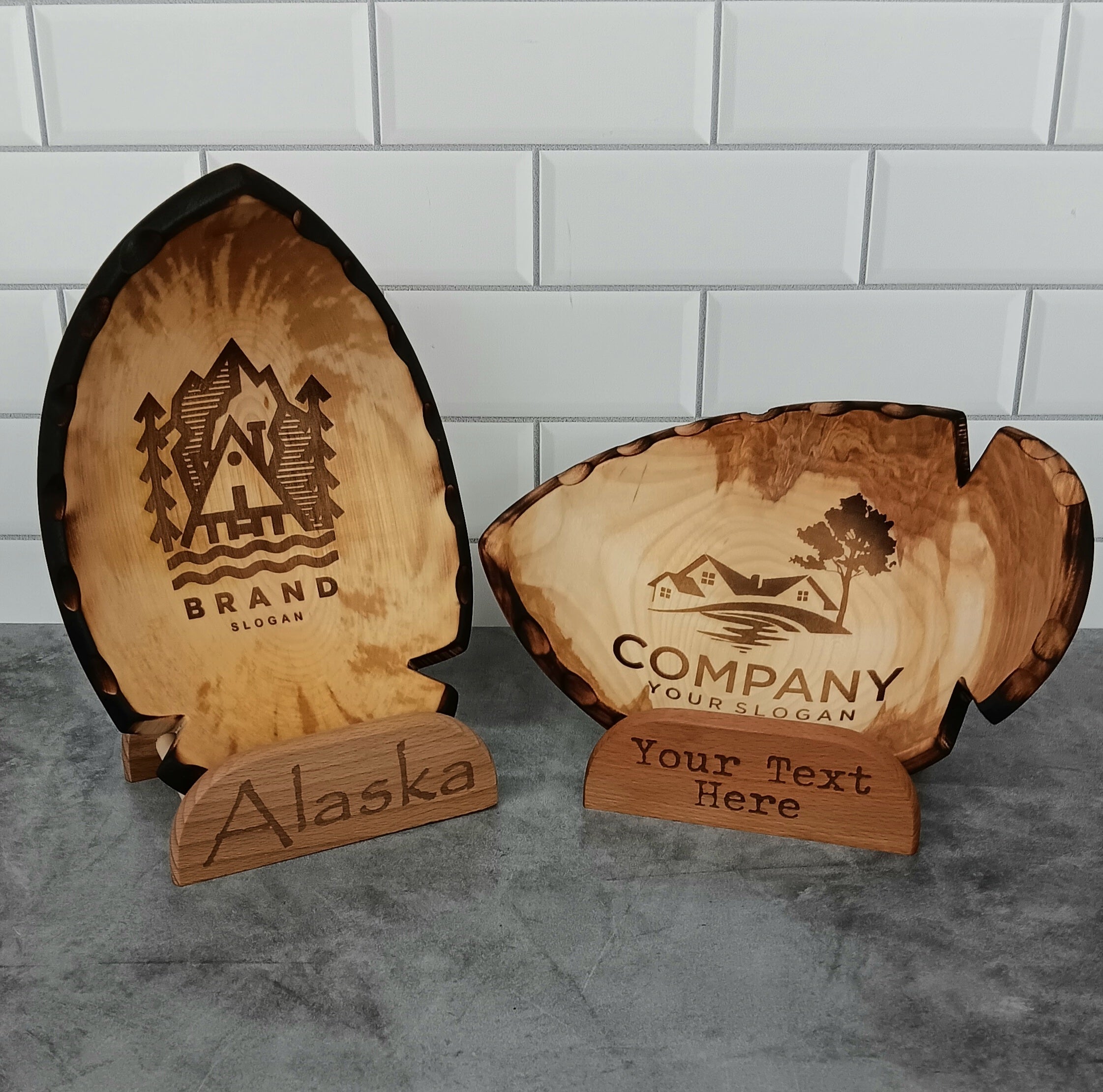 Custom Arrowhead Logo Bowl With Stand