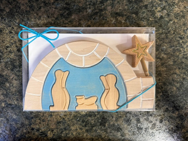 Wooden Igloo Nativity