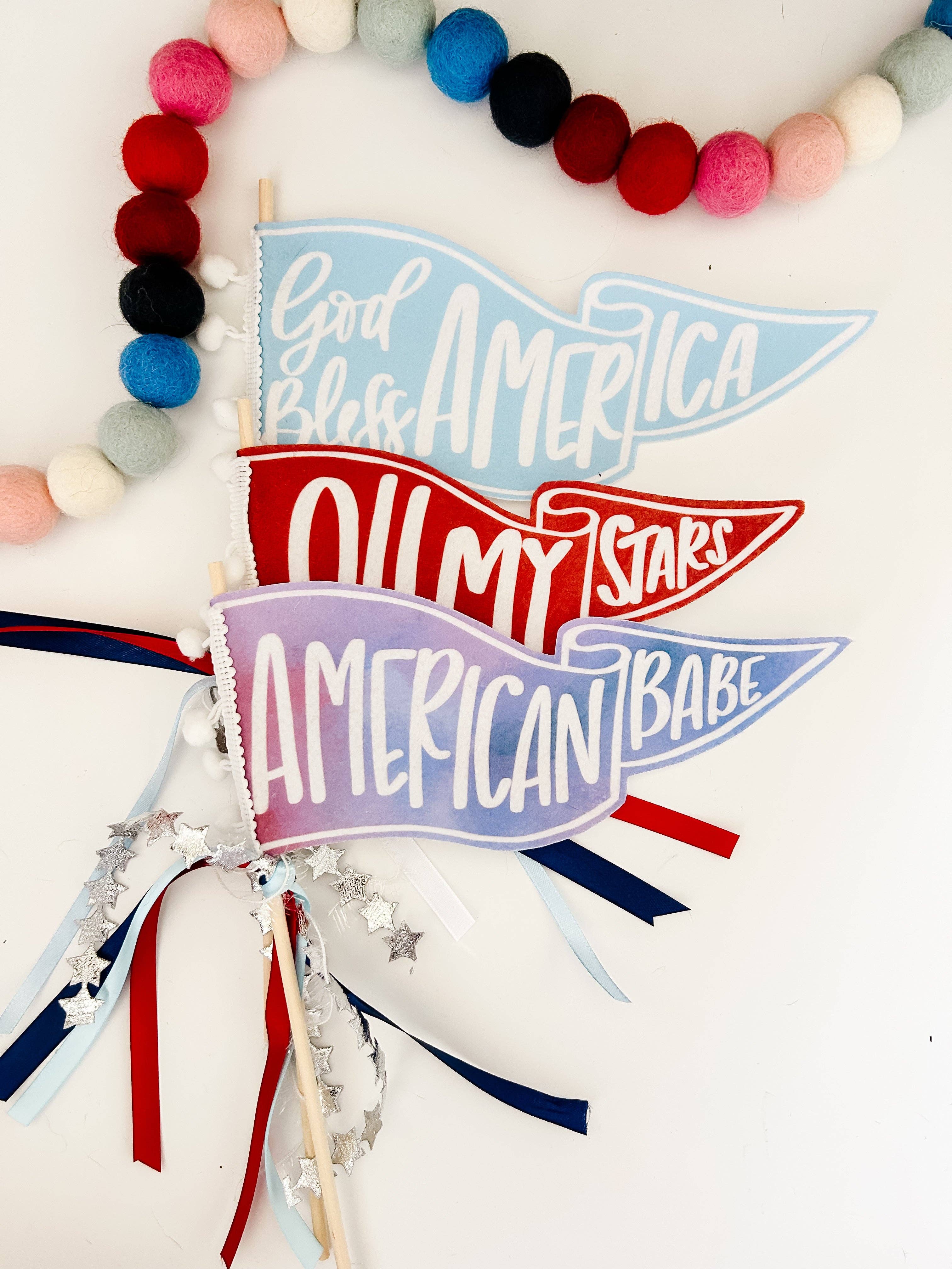 God Bless America Pennant Flag