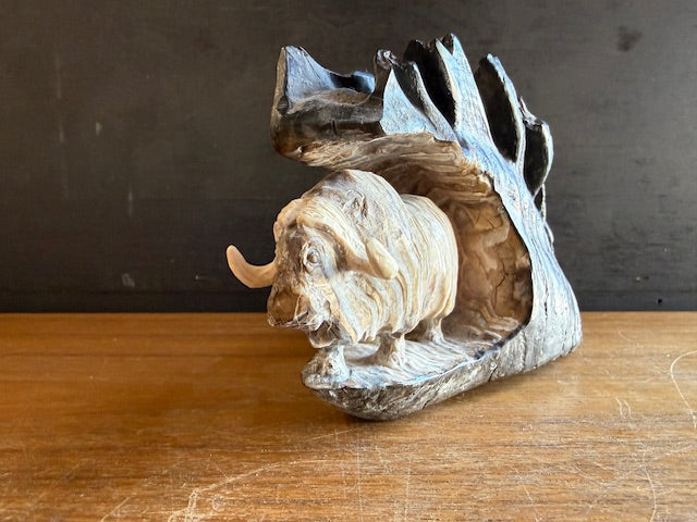 Mammoth Tooth Carving by Chuck Leake