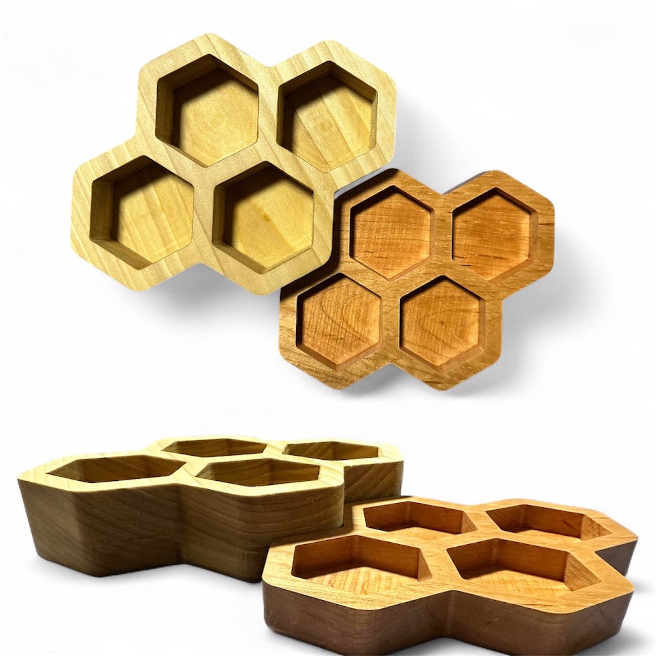 Honeycomb Jewelry Display Organizer, Whimsical Wood Tray