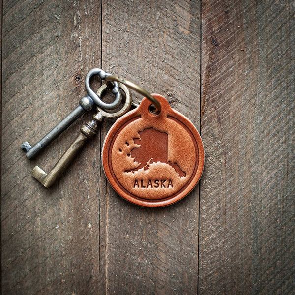 Alaska Leather Keychain