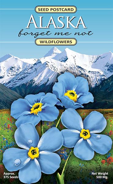 alaska flower seeds Alaska Seed Postcards Forget-Me-Not