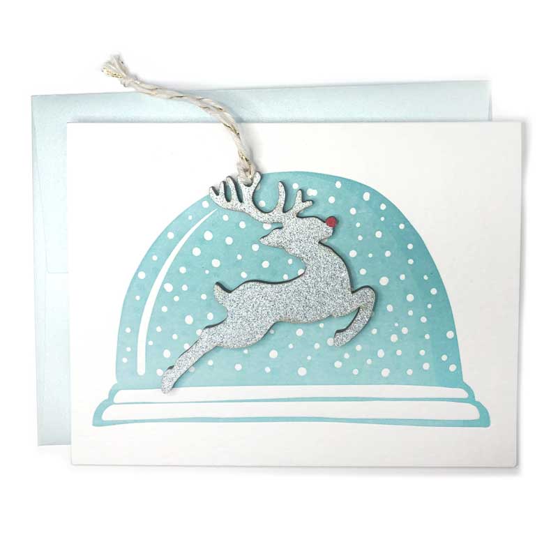 Snowmade Alaska Card with Ornament or Magnet