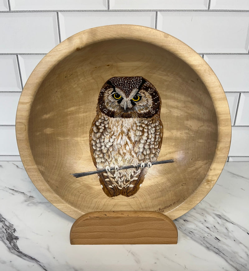 Boreal Owl Art Bowl