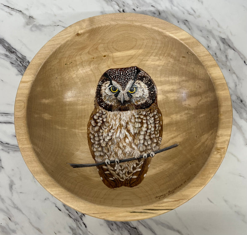 Boreal Owl Art Bowl