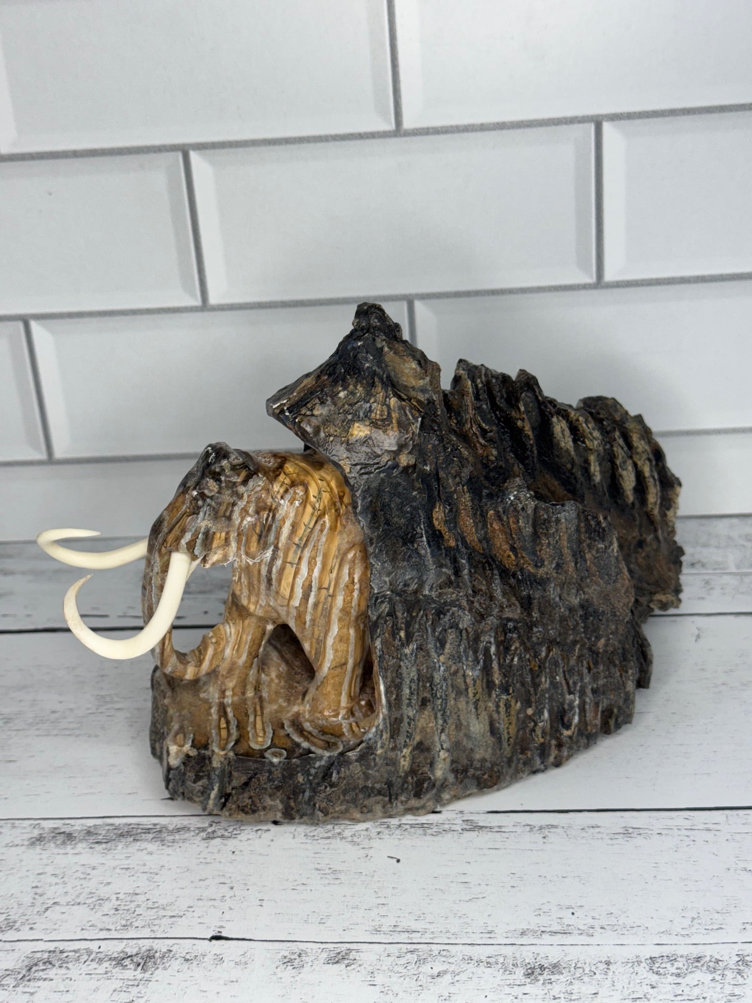 Mammoth Tooth Carving by Chuck Leake