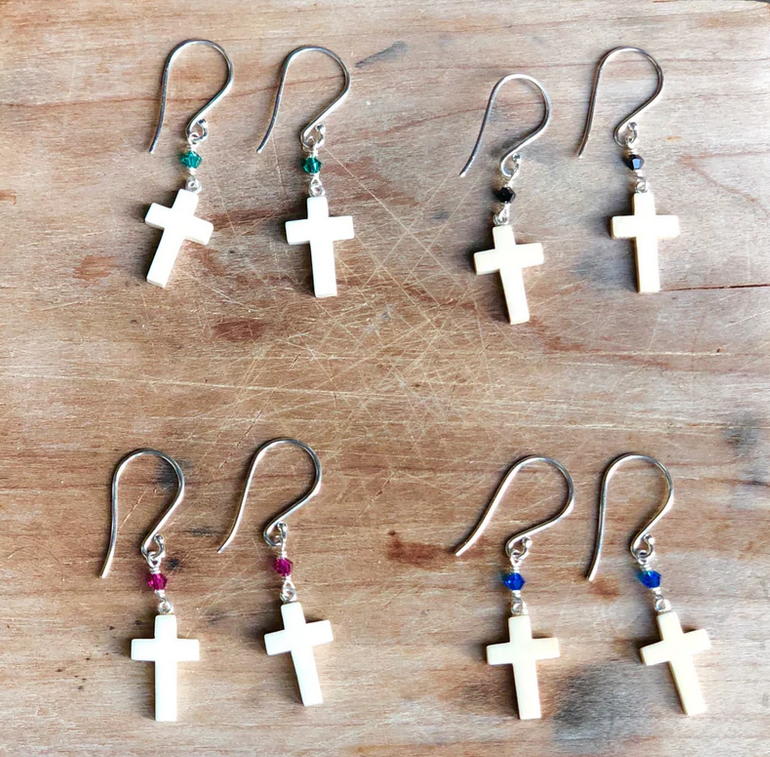 Small Cross Earrings