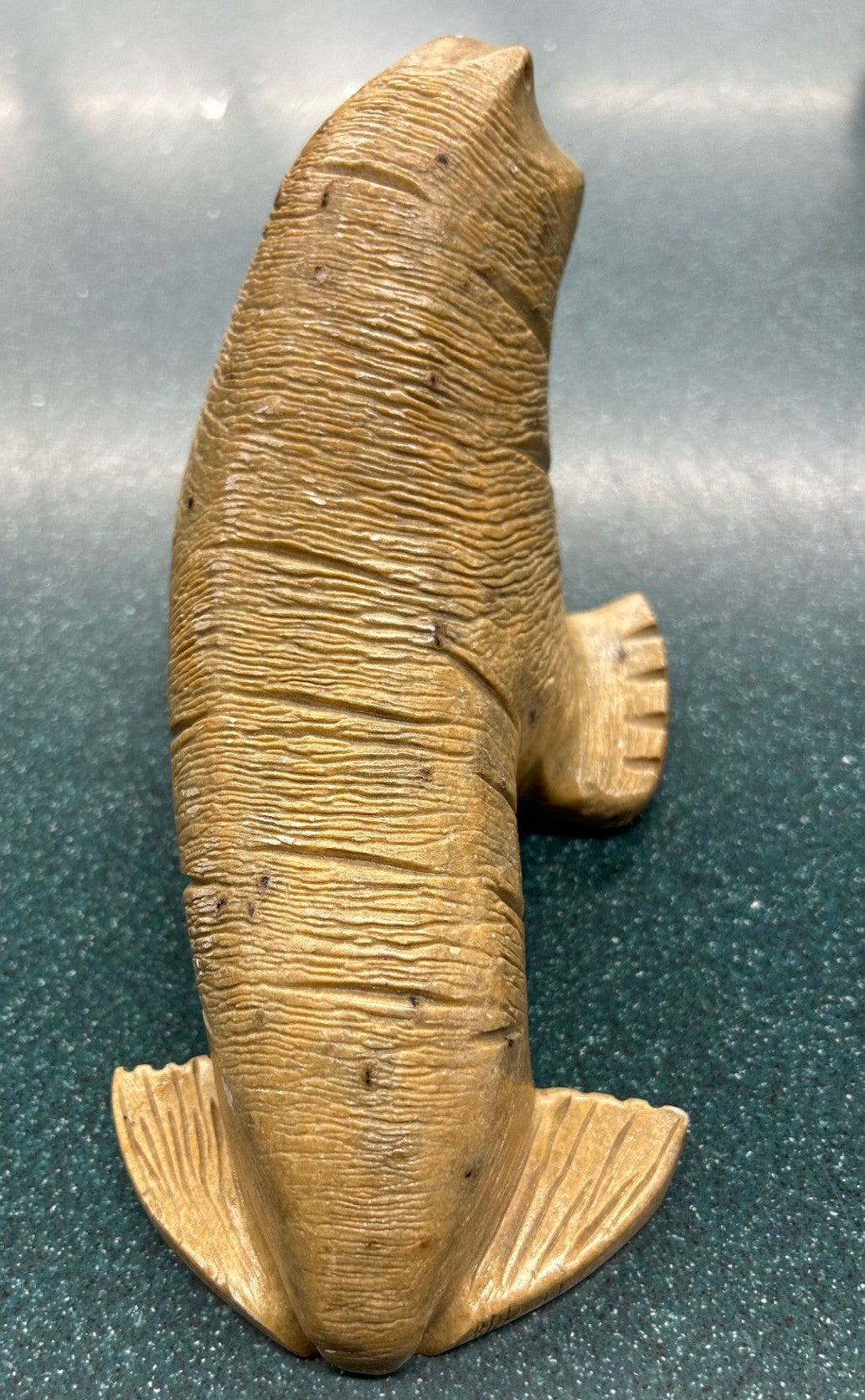 Soapstone Walrus Carving By Eric Tetpon lll