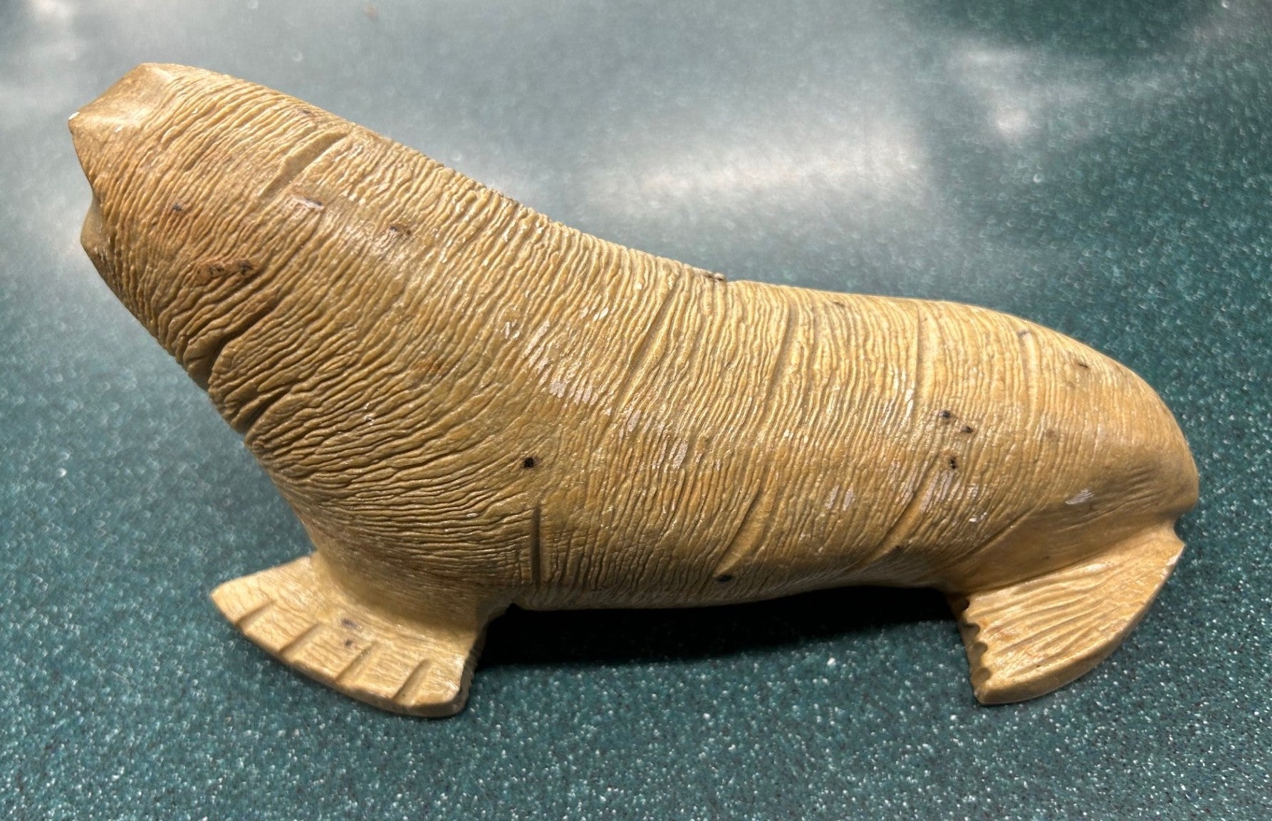 Soapstone Walrus Carving By Eric Tetpon lll