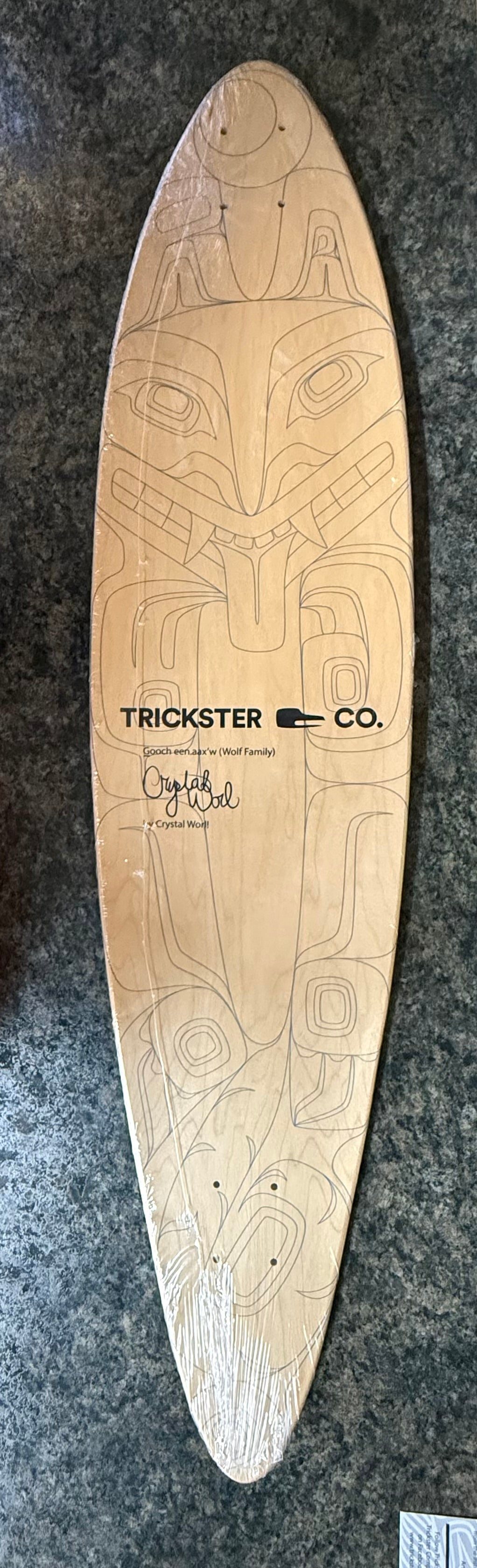 Wolf Family Longboard By Crystal Rose Worl