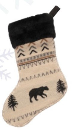Wooded River Christmas Stocking