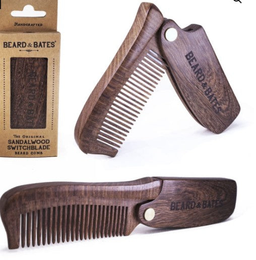 Sandalwood Switchblade Comb