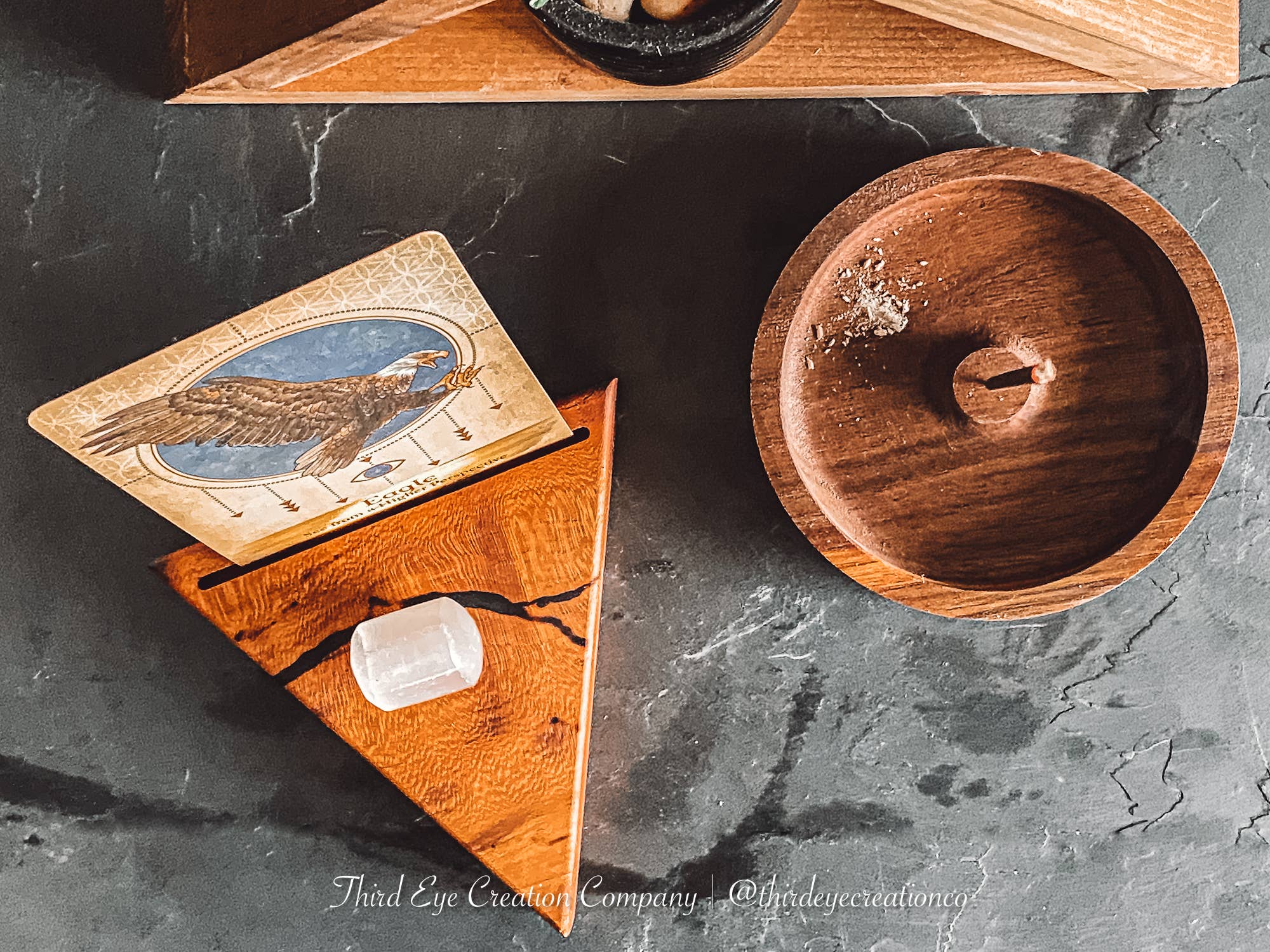 Hardwood Incense Burner, Incense Stick Holder, Ash Catcher