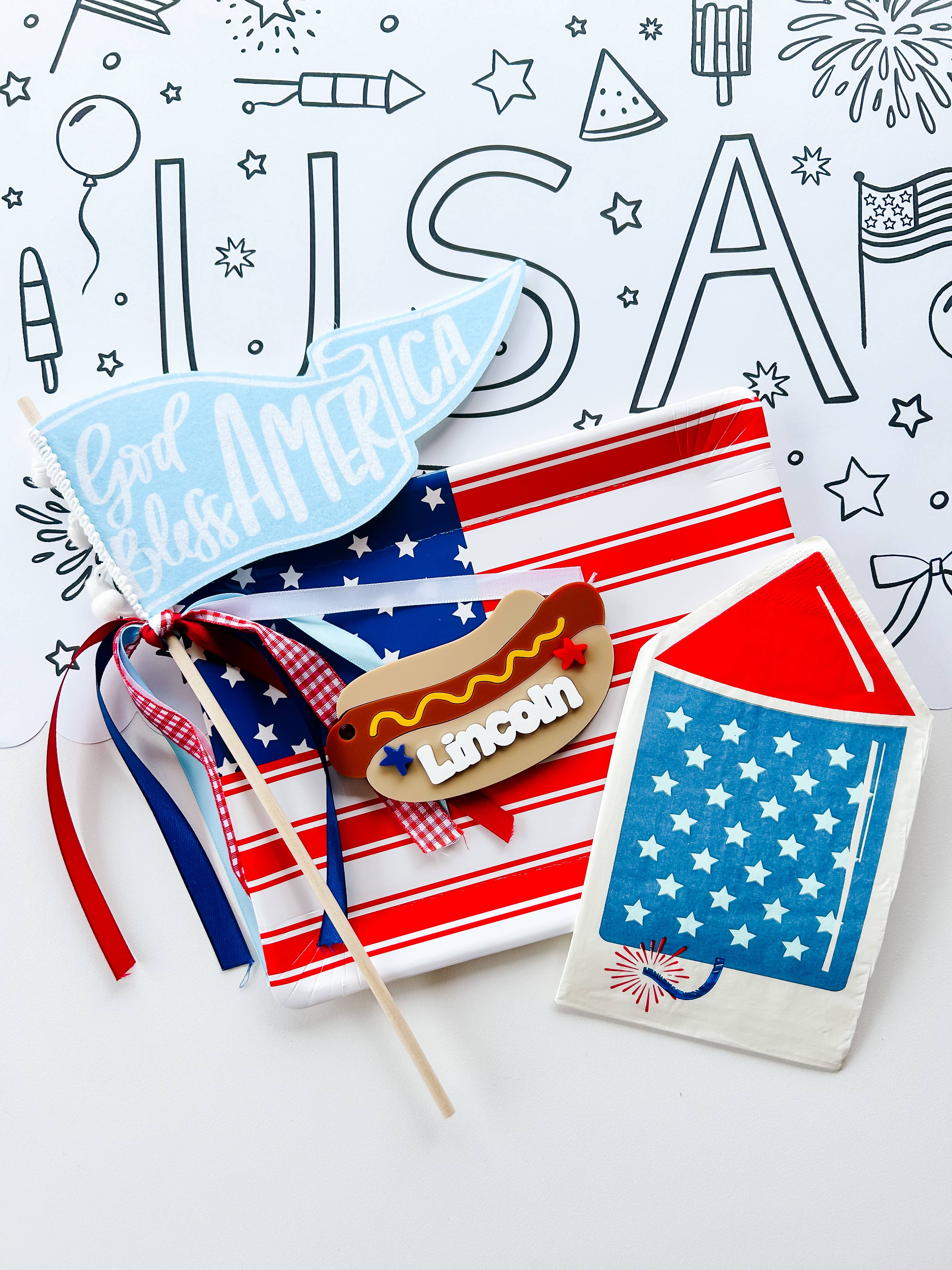 God Bless America Pennant Flag