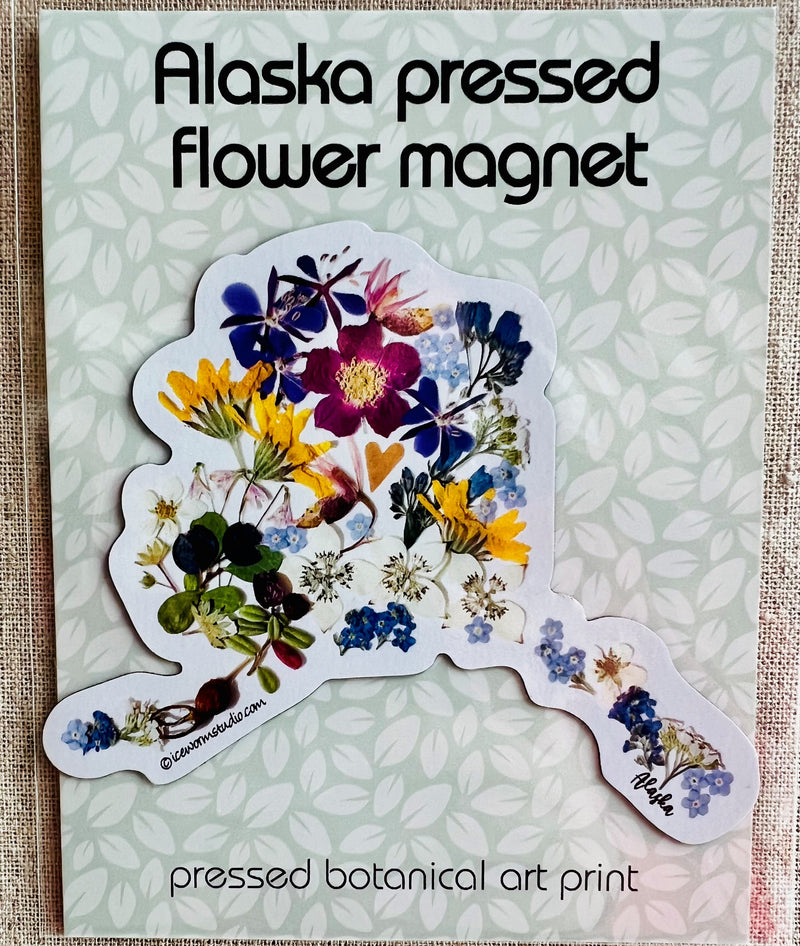 Iceworm Pressed Flower Magnet