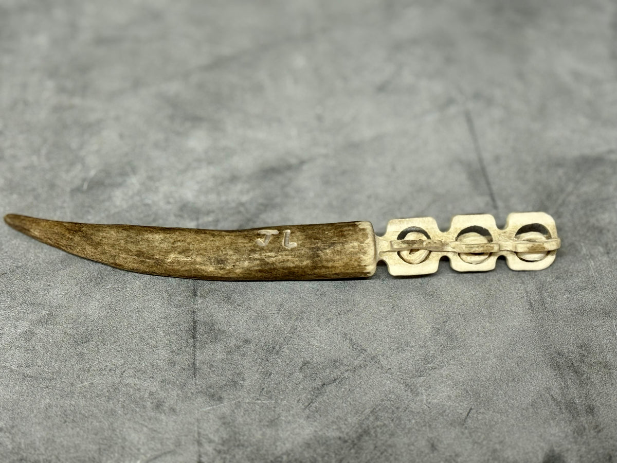 Hand Carved Moose Antler Rattle