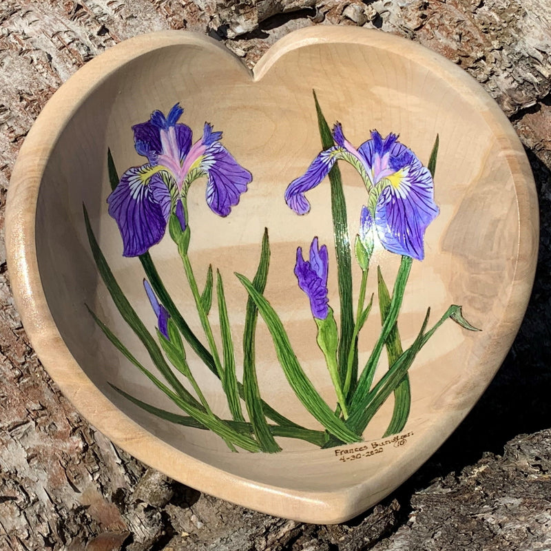 Purple Iris Art Bowl
