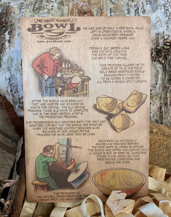 The Great Alaskan Bowl Company Vintage Wooden Postcard