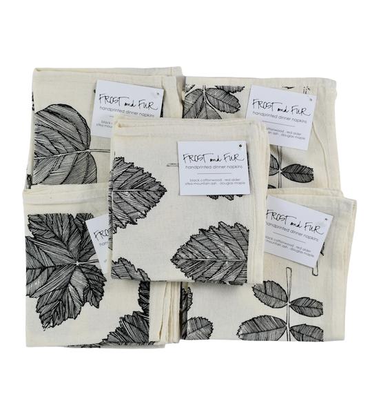 Frost and Fur Handprinted Dinner Napkins