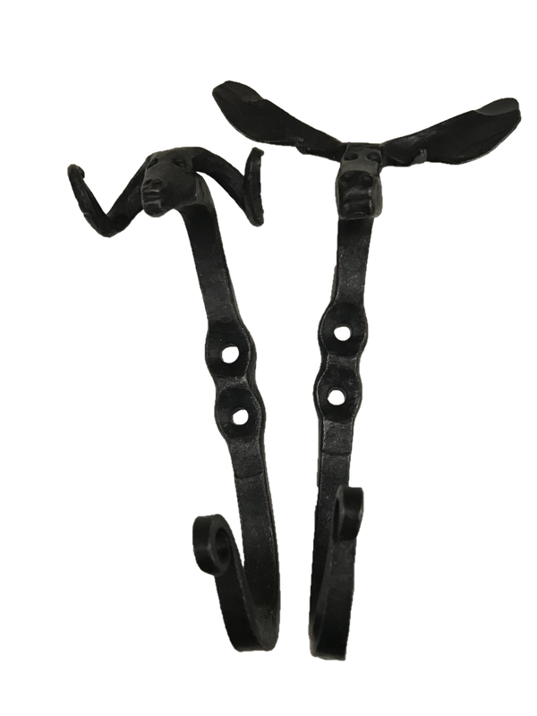 Hand-Forged Steel Animal Head Hooks