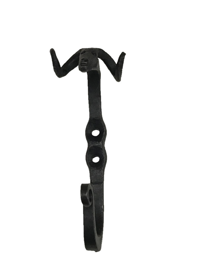 Hand-Forged Steel Animal Head Hooks