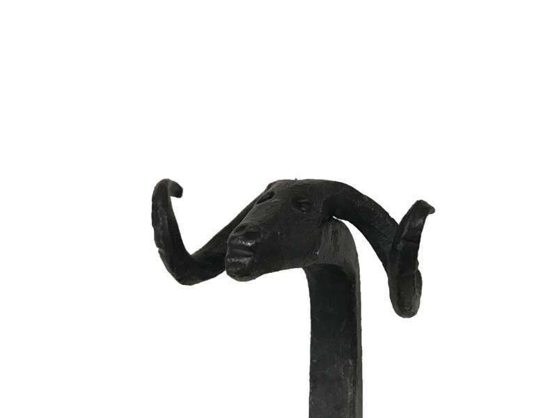 Hand-Forged Steel Animal Head Hooks