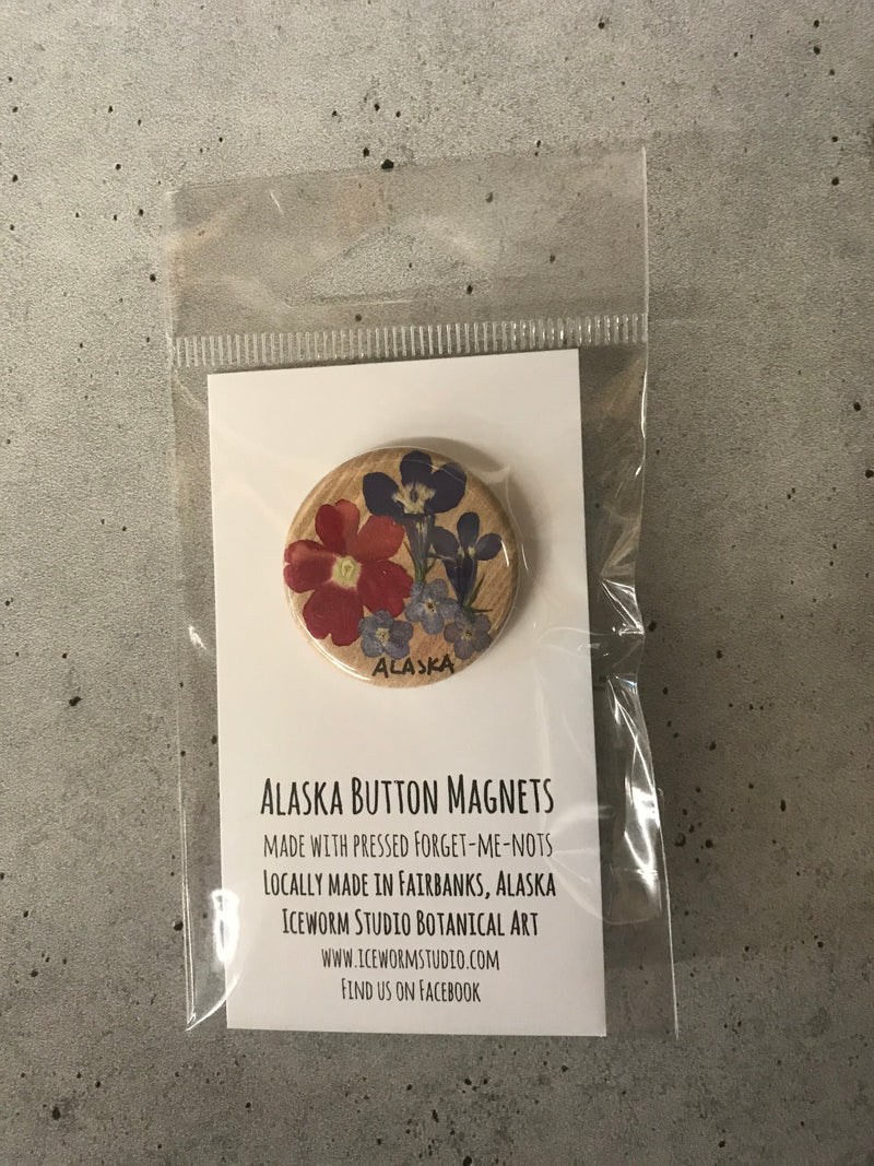 Alaska Button Magnet