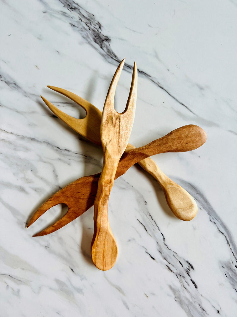 Wood Cheese Fork