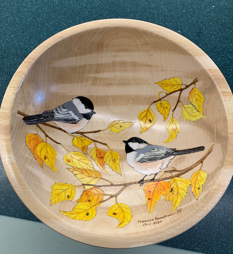 Chickadee Art Bowl