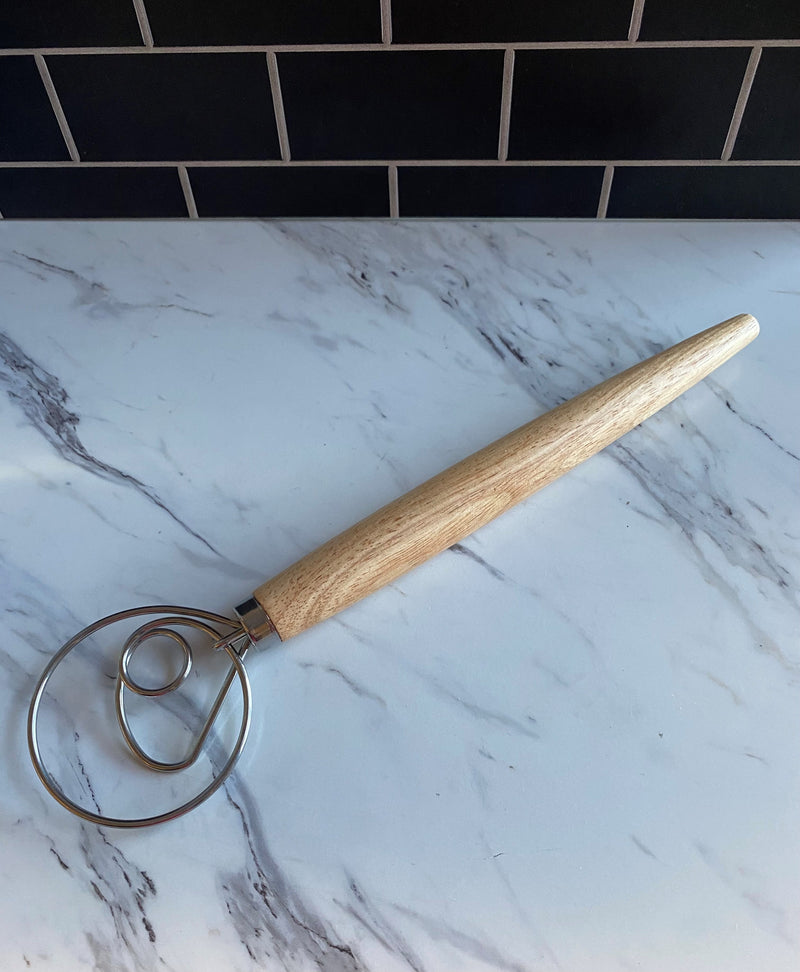 Stainless Steel Dough Scraper With Wood Handle by STIR